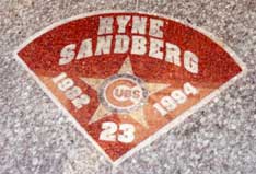 Ryne Sandberg on the Cubs Walk of Fame